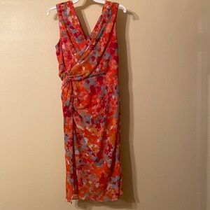 Adrianna Papell Floral Faux Wrap Dress